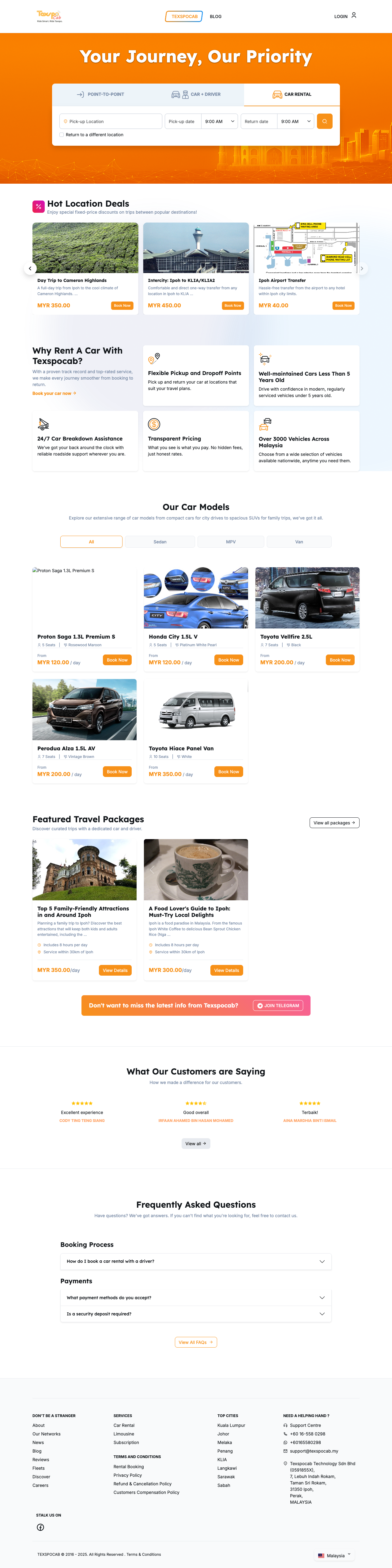 Taxspocab — Car Rental Platform